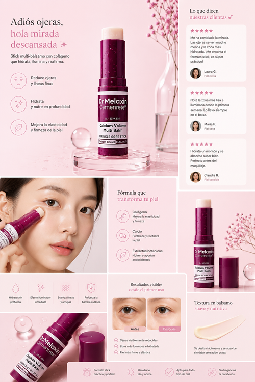 Dr. Melaxin Calcium Volume Multi Balm | Stick Reafirmante para Ojeras